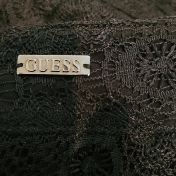Guess Los Angeles Dressy Black Lace Mini Shorts - Picture 7 of 10